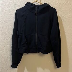 Lululemon Athletica Blue and Black Oversized Cuffed Sleeve Hoodie